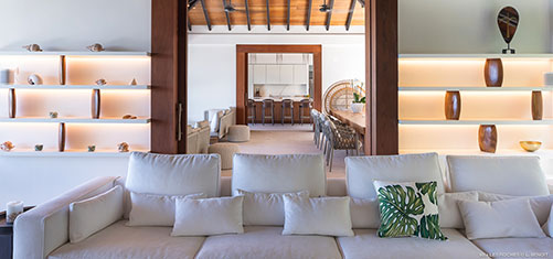 Villas avec salon climatisé